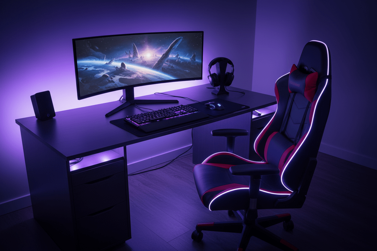 Gaming desks and chairs