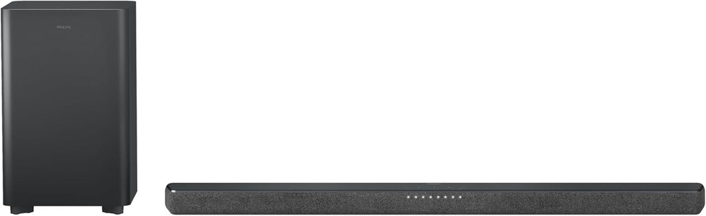 Philips TAB6200 2.1 Channel Soundbar with Wireless Subwoofer - Bluetooth, HDMI eARC, Dolby Atmos, DTS Virtual:X, 240W Max Power, Black - Flex Gamingproduct_type