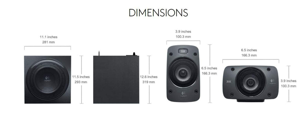 Logitech Z906 5.1 Surround Sound Speaker System - THX, Dolby Digital and DTS Digital Certified - Black - Flex Gamingproduct_type