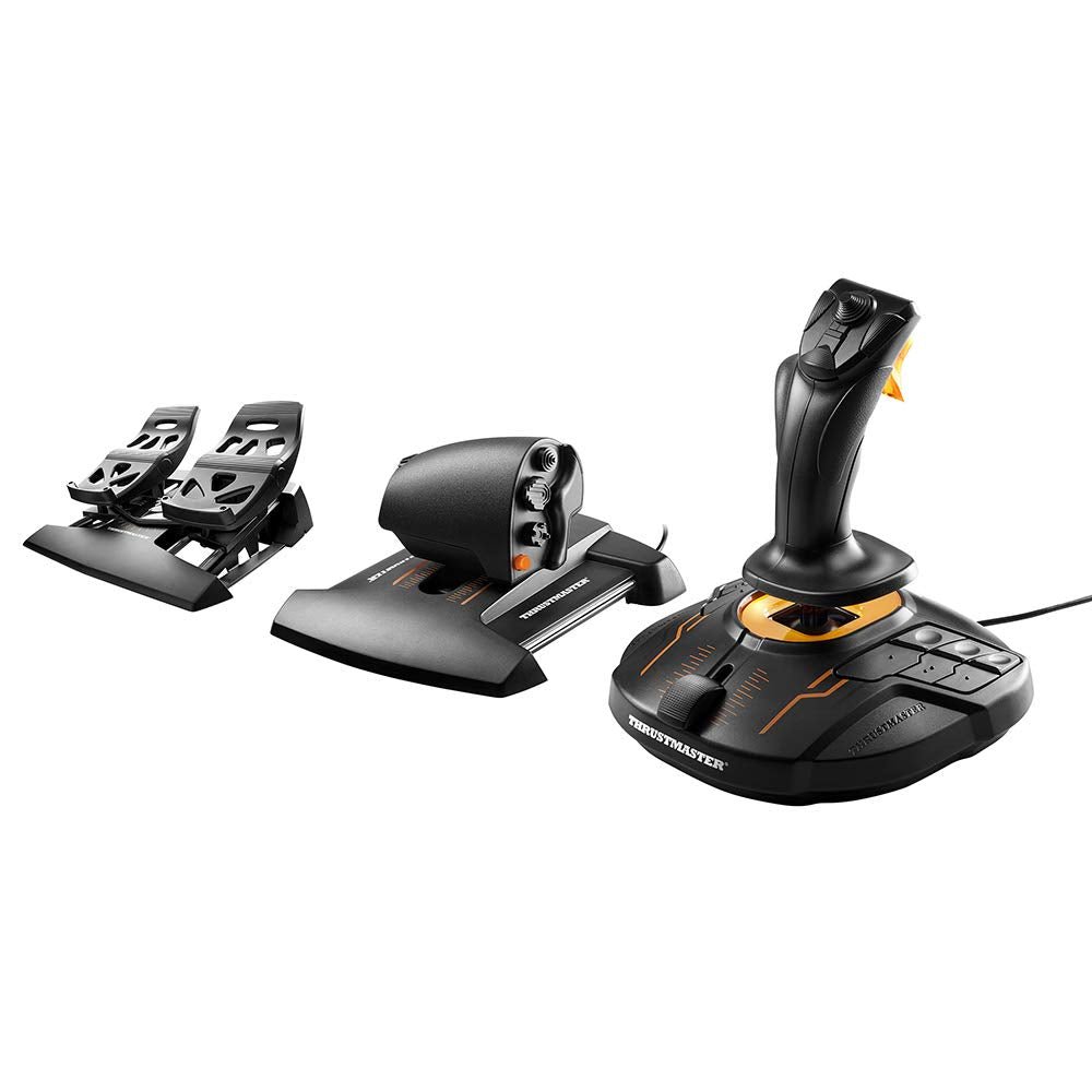 Thrustmaster T16000M FCS Space Sim Duo Combat Flight Sim Joystick - PC | Dual Hall-Effect sticks, 32 programable buttons, weighted bases, 8-way hat switch, 4 axes, twist rudder, integrated throttle - Flex Gamingproduct_type