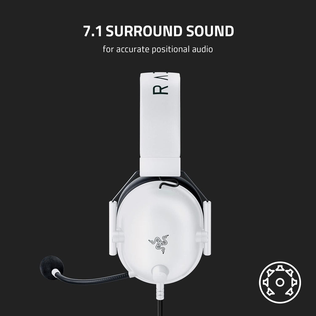 Razer BlackShark V2 X Gaming Headset: 7.1 Surround Sound - 50mm Drivers - Memory Foam Cushion - for PC, PS4, PS5, Switch - 3.5mm Audio Jack - Black