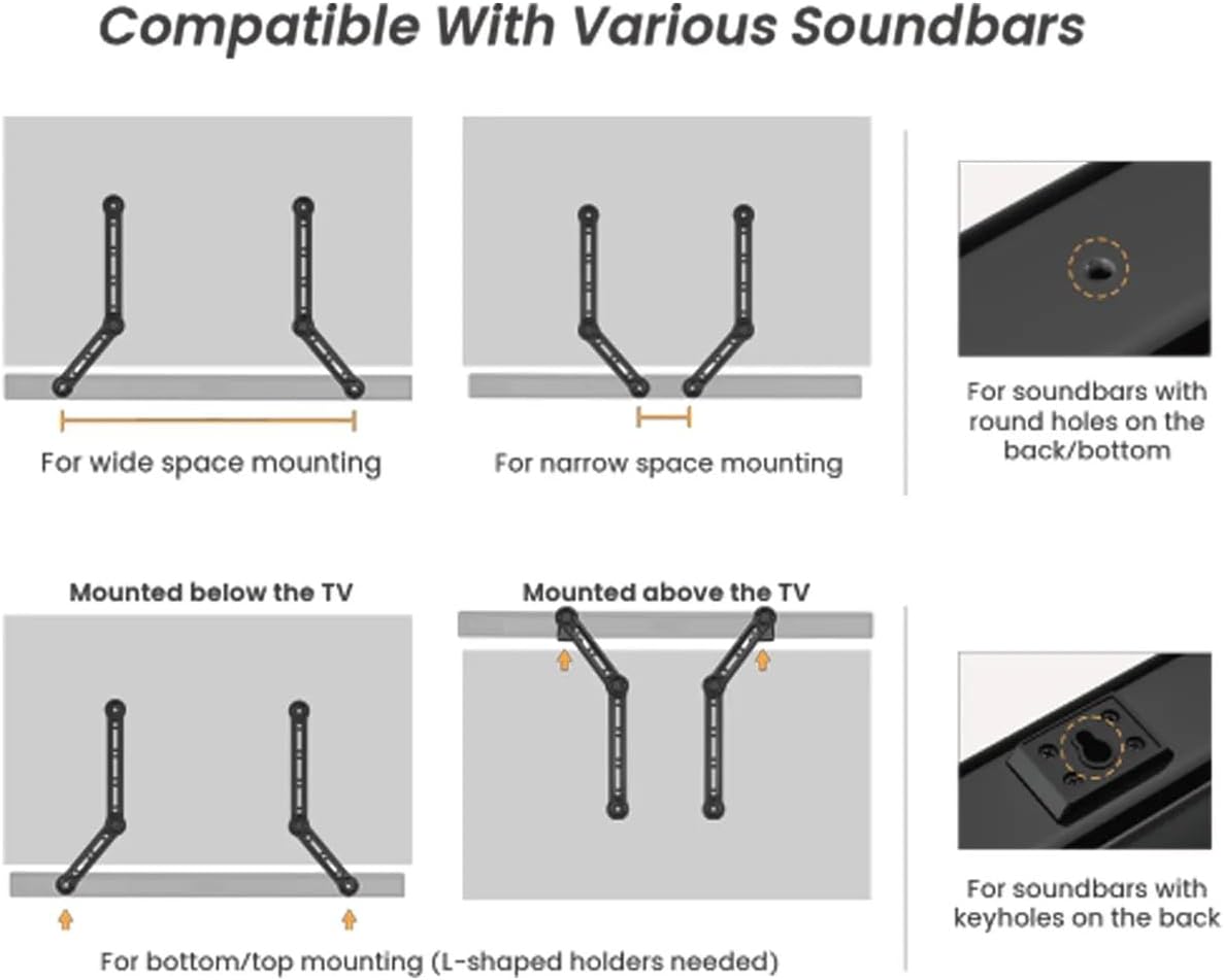 Bose TV Speaker Soundbar with Bluetooth & HDMI-ARC Plus Universal Adjustable TV Soundbar Mount Brackets for Wall or TV Mount Installation Bundle - Flex Gamingproduct_type