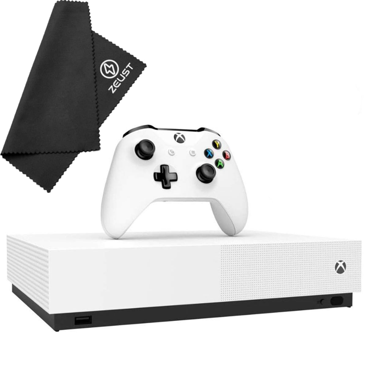 Xbox One S 1TB All-Digital Edition Console Bundle - Includes the Xbox One S Console Series, White, 1x Wireless Controller, and a Microfiber Cloth (Renewed) - Flex Gamingproduct_type