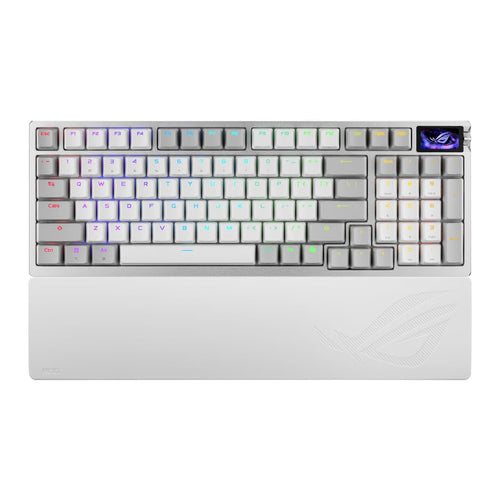 ASUS ROG Azoth Extreme Wireless Mechanical Gaming Keyboard – 75% TKL, ROG NX Storm Clicky Switches, PBT Keycaps, Aluminum Chassis, Carbon Fiber, Gasket Mount, Color OLED Screen, PC/Mac Support - Black - Flex Gamingproduct_type