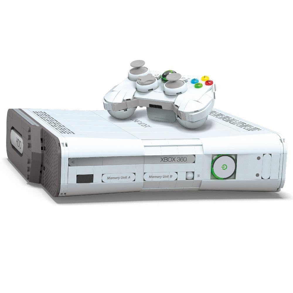 MEGA Microsoft Collectible Building Set, Xbox 360 Replica Model with 1342 Pieces, Controller and LED Lights, Build & Display Toy for Adult Collectors - Flex Gamingproduct_type
