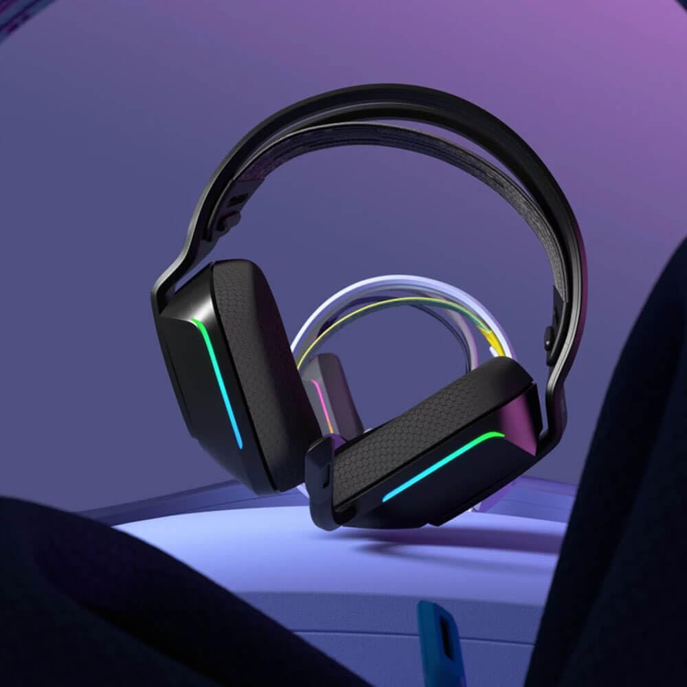 Logitech G733 Lightspeed Wireless Gaming Headset, Suspension Headband, Lightsync RGB, Blue VO!CE Mic, PRO-G Audio – Black, Gaming Headset Wireless, PC, PS5, PS4, Switch Compatible - Flex Gamingproduct_type