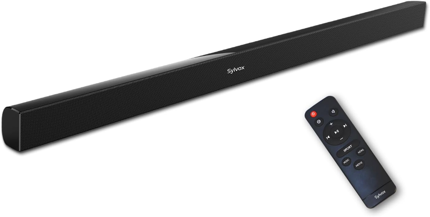 SYLVOX Outdoor Soundbar, IP65 Waterproof 60 Watts Soundbar with HDMI, Optical, AUX, USB and Bluetooth Connection, 38 Inch,Mountable - Flex Gamingproduct_type