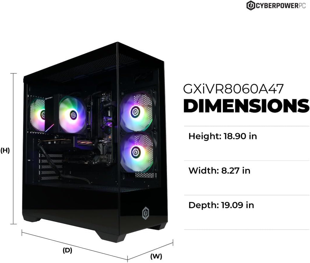 CyberPowerPC Gamer Xtreme Gaming PC, Intel Core i5-14400F 2.5GHz, GeForce RTX 5060 8GB, 16GB DDR5, 1TB PCIe 4.0 SSD, WiFi Ready & Windows 11 Home (GXiVR8060A47) | Gamer Xtreme, 16GB DDR5, 1TB PCIe 4.0 SSD, WiFi Ready & Windows 11 Home (GXiVR8060A47)