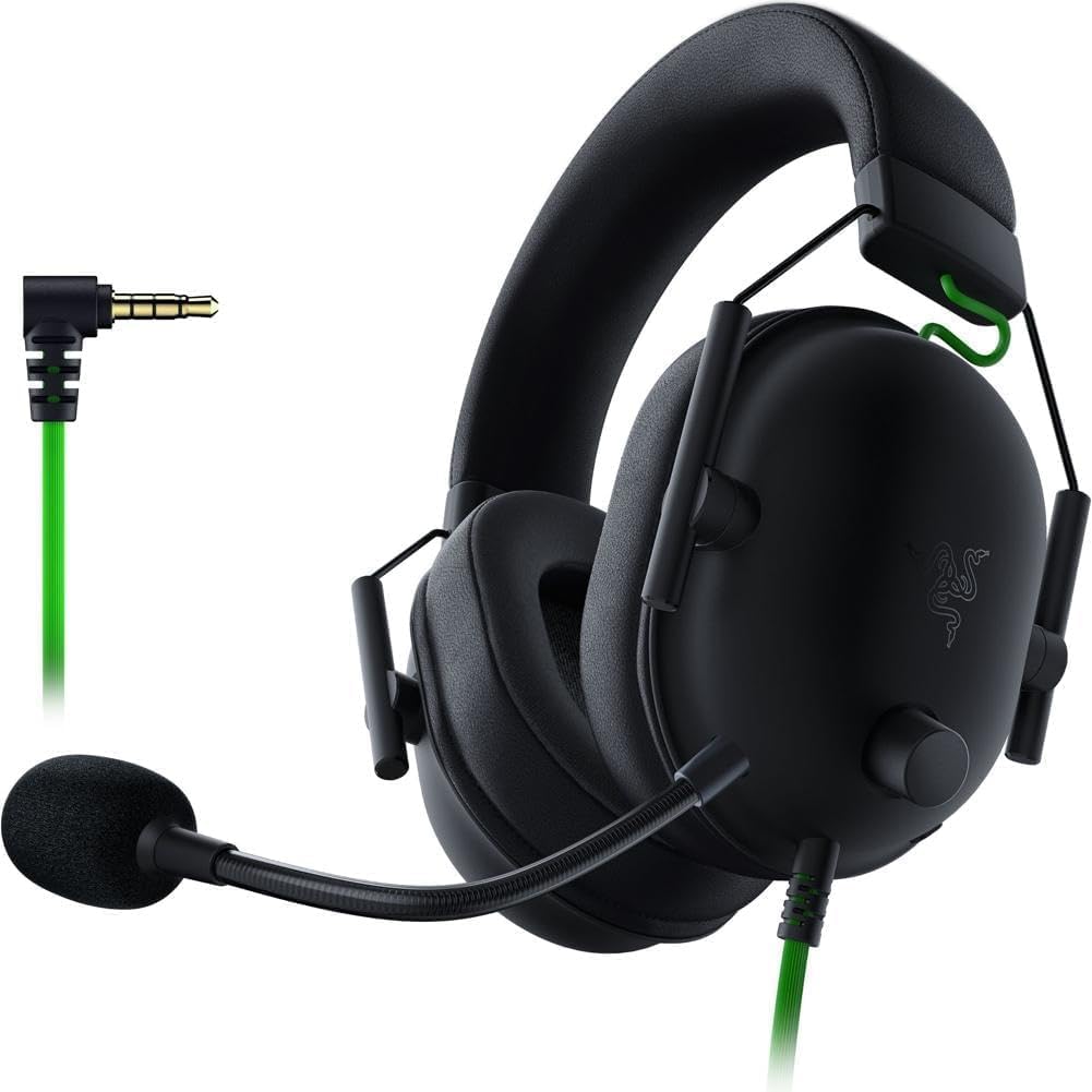 Razer BlackShark V2 X Gaming Headset: 7.1 Surround Sound - 50mm Drivers - Memory Foam Cushion - for PC, PS4, PS5, Switch - 3.5mm Audio Jack - Black