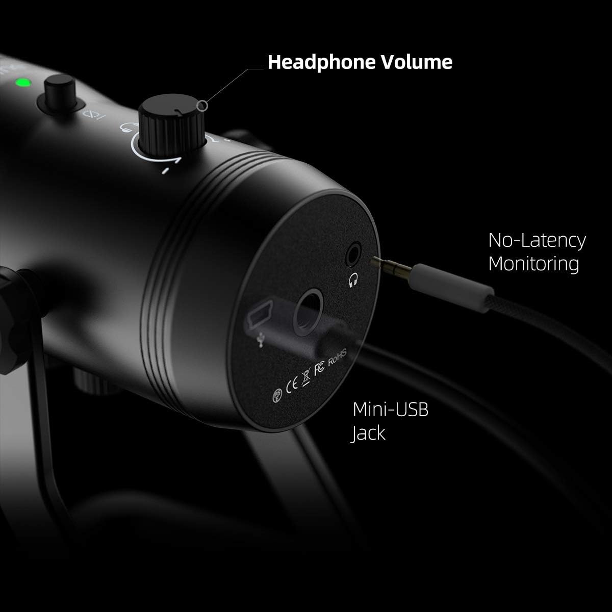 USB Recording Microphone Computer Podcast Mic for Four Pickup Patterns for Vocals,Gaming,Zoom-Class - Flex Gamingproduct_type