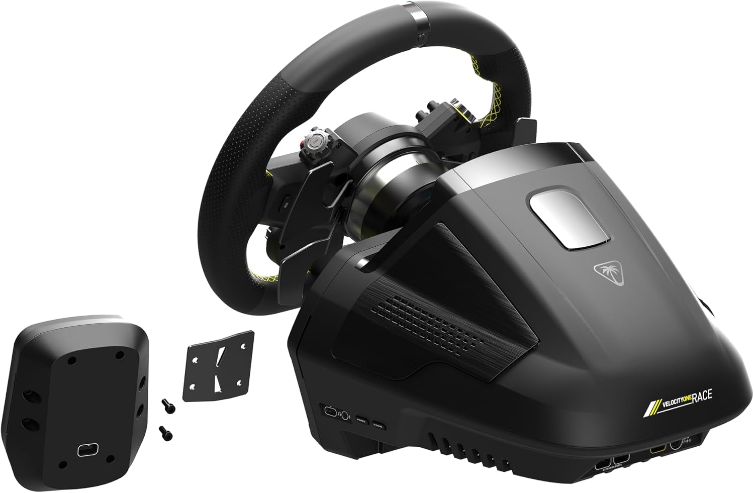 Turtle Beach VelocityOne Race Wheel & Pedal System Licensed for Xbox Series X|S, Xbox One, Windows 10 & 11 PCs – Force Feedback, Three Pedals & Magnetic Paddle Shifters, Hall Effect Sensors - Flex Gamingproduct_type