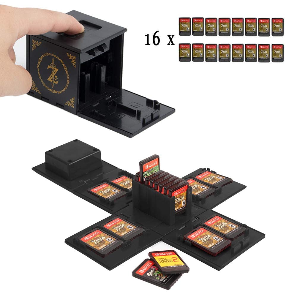 Game Card Holder for Nintendo Switch - 16 Game Card Case Storage Cube, Portable Organizer for Switch Lite - Flex Gamingproduct_type