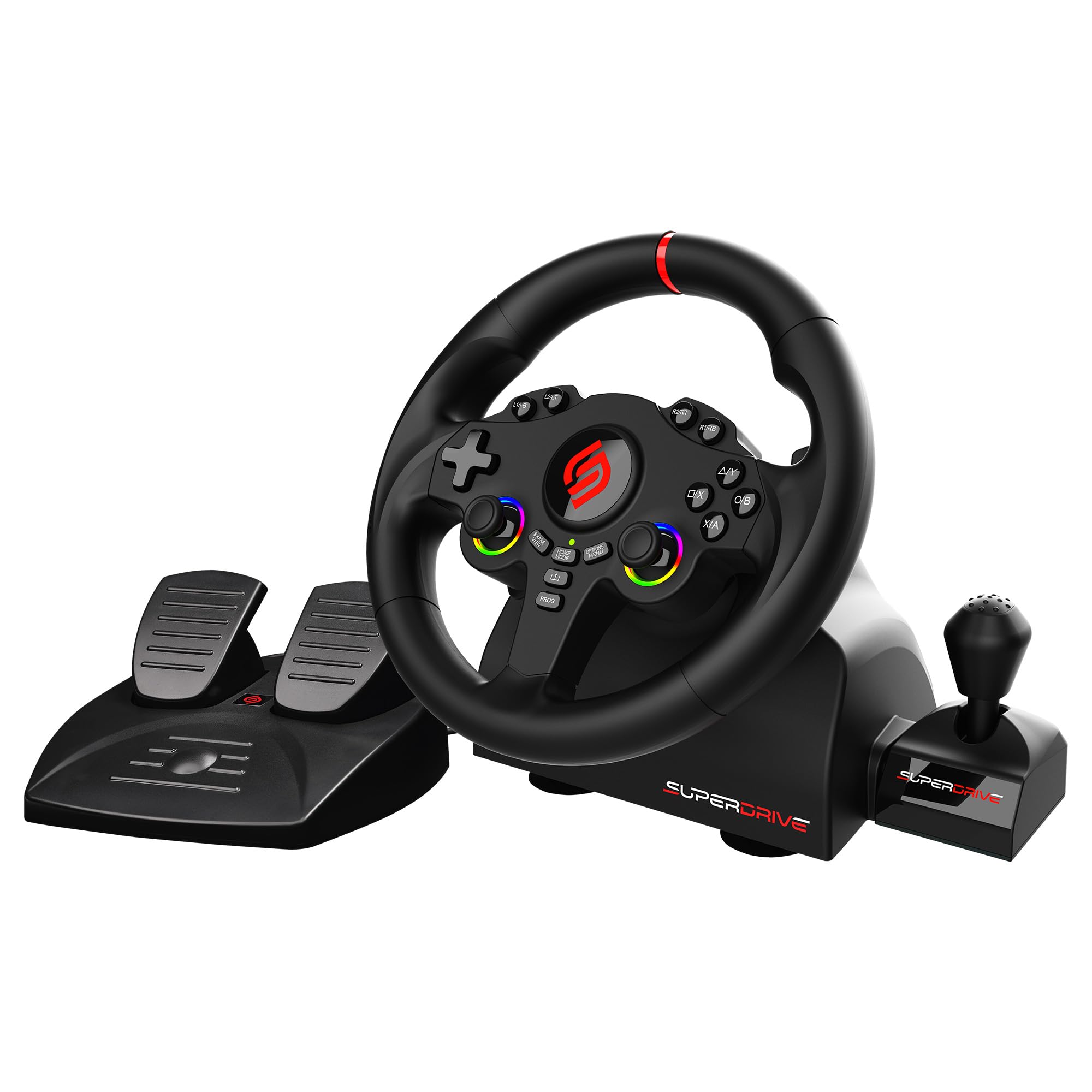 SUBSONIC - Superdrive SV250 Racing Wheel Switch 2/Switch PS4 PC Xbox Series | Steering Wheel with Pedals and Paddles - Vibration - 3 Sensitivity Modes - Diameter 22 cm, Rotation 180° - Flex Gamingproduct_type