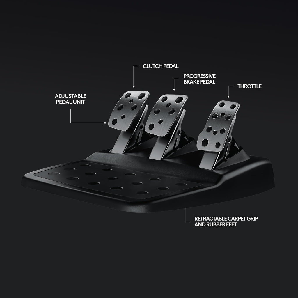 Logitech G920 Driving Force Racing Wheel and Floor Pedals, Real Force Feedback, Stainless Steel Paddle Shifters, Leather Steering Wheel Cover for Xbox Series X|S, Xbox One, PC, Mac - Black - Flex Gamingproduct_type