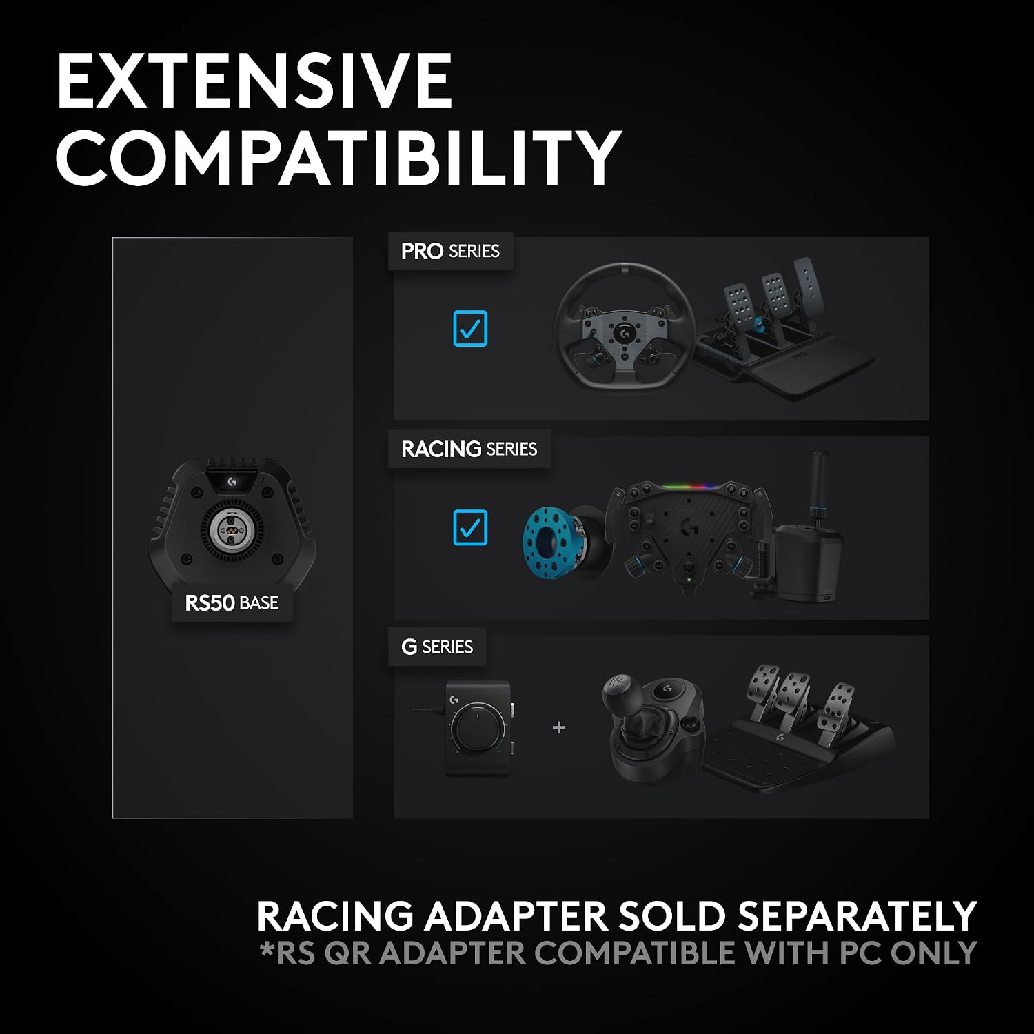 Logitech G RS50 System for PlayStation/PC - Flex Gamingproduct_type