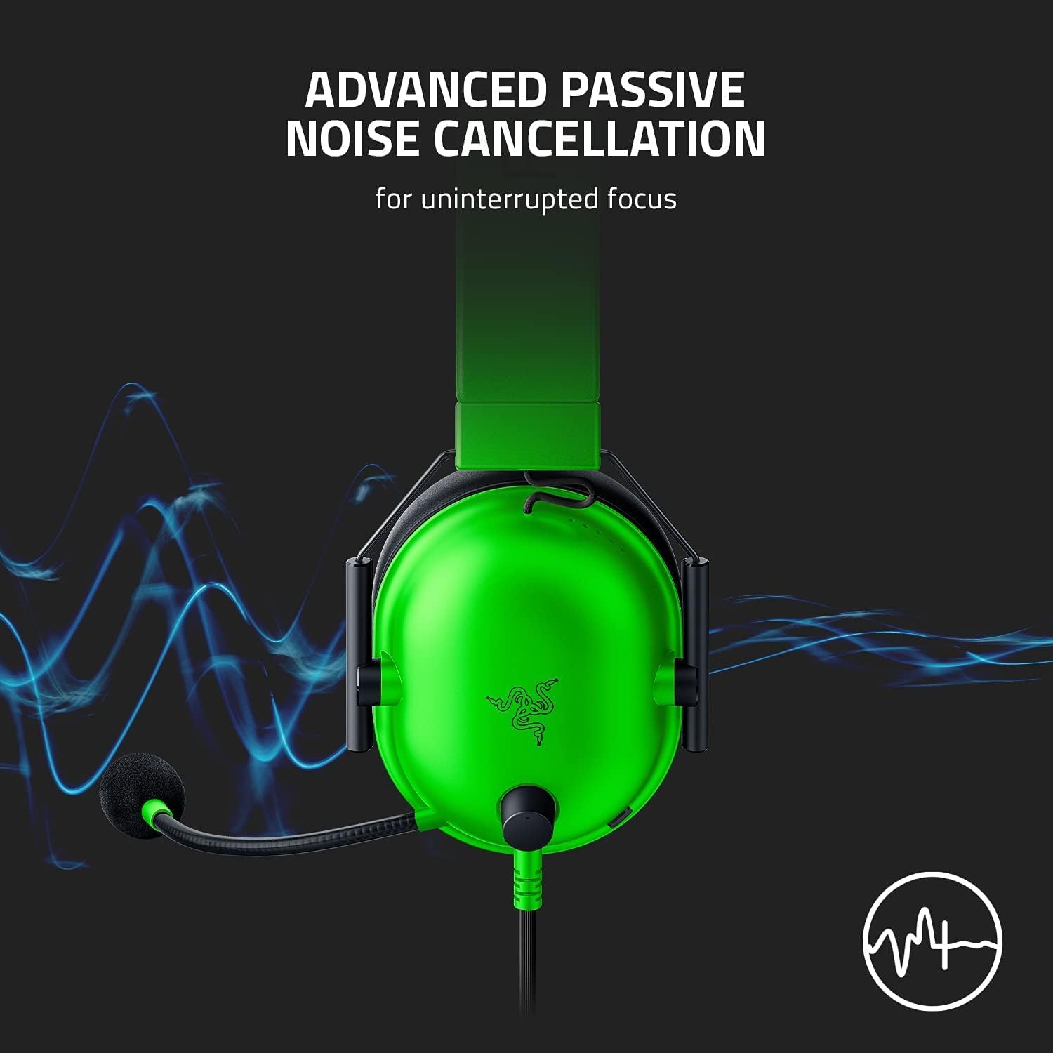 Razer BlackShark V2 X Gaming Headset: 7.1 Surround Sound - 50mm Drivers - Memory Foam Cushion - for PC, PS4, PS5, Switch - 3.5mm Audio Jack - Black
