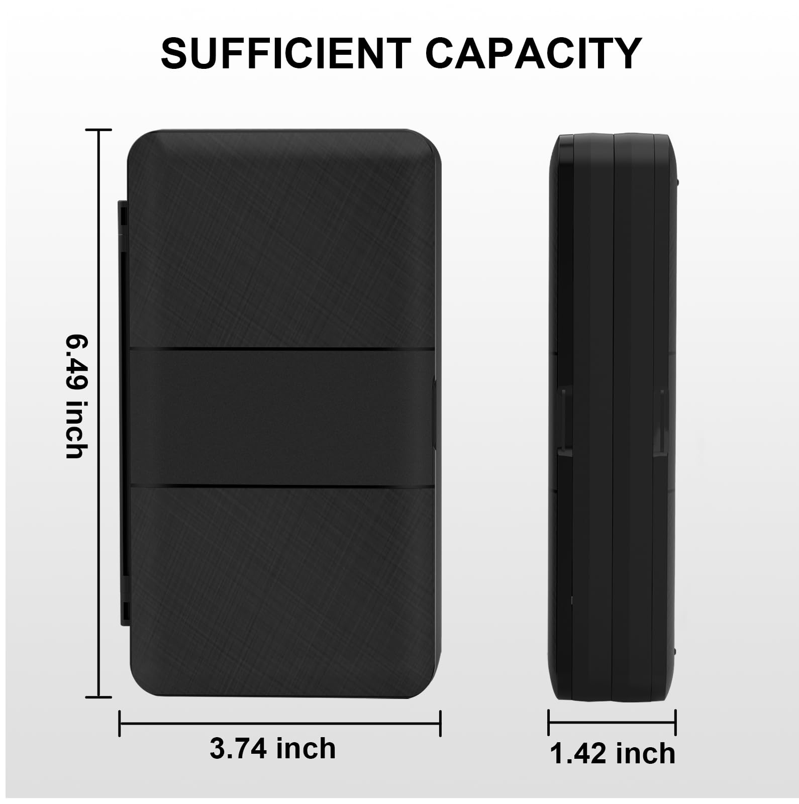 QuoLumPIA 96 Game Case - for Nintendo Switch 2/OLED/Lite Cartridge storage with 96 Game Card Slots & 160 Micro SD Card Slots, Black, Hard Shell, Silicone Lining, Magnetic snap, Travel, Gift, Party - Flex Gamingproduct_type