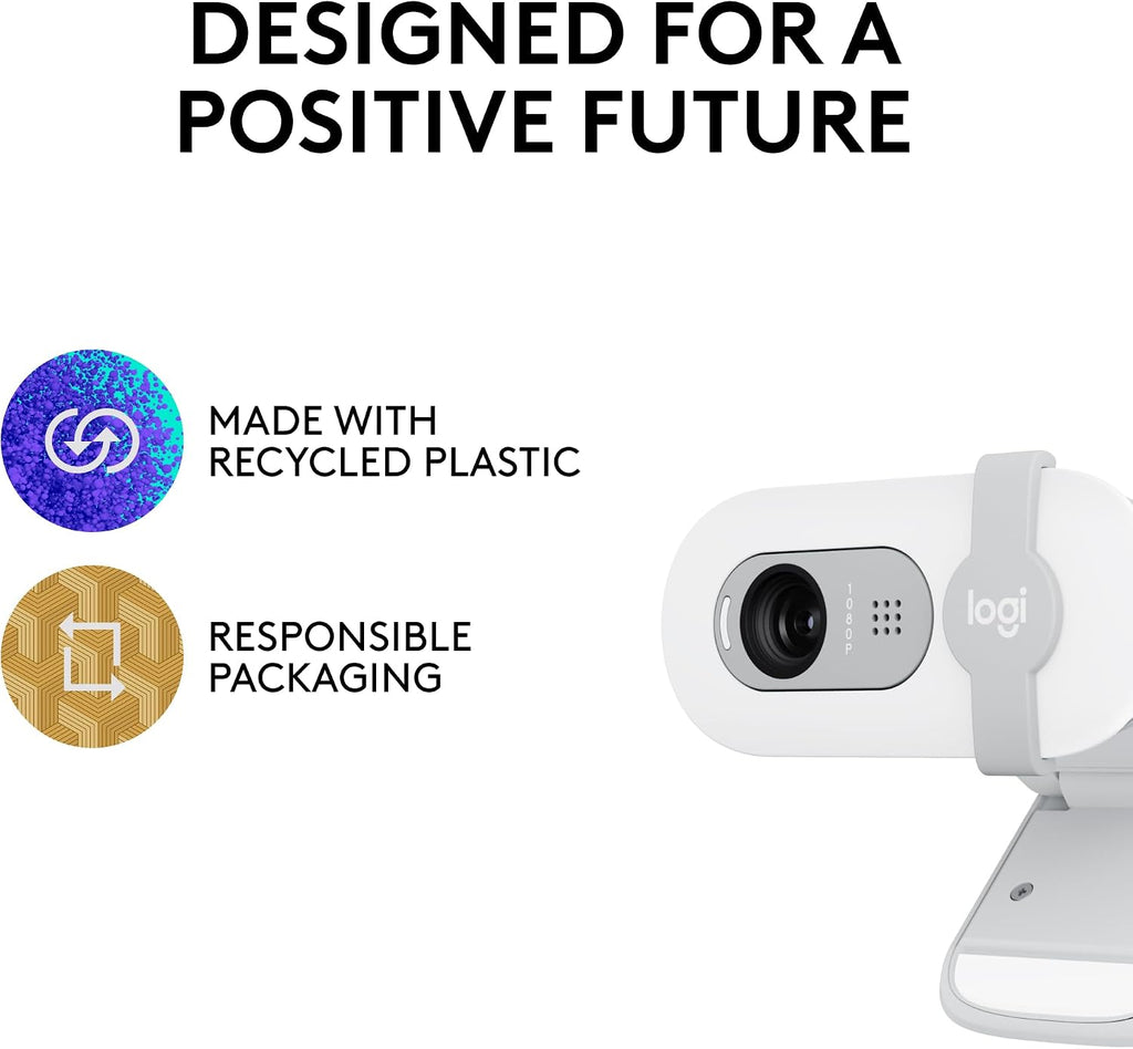 Logitech Brio 101 Full HD 1080p Webcam for Meetings, Streaming, Desktop, Laptop, PC - Built-in Mic, Shutter, Works with Zoom, Microsoft Teams, Nintendo Switch 2’s new GameChat Mode, USB-A,-Black - Flex Gamingproduct_type