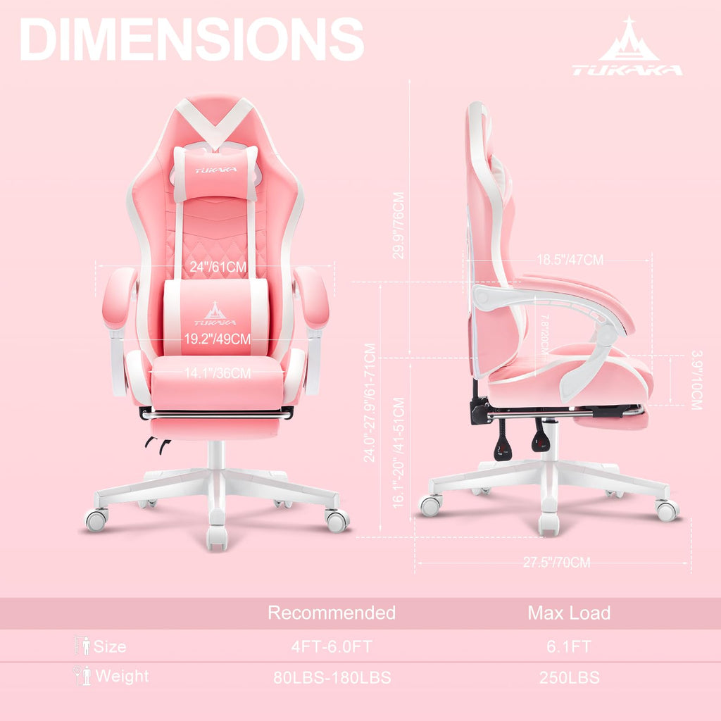 White Gaming Chair,Ergonomic Massage Office Desk Chair with Footrest | Pocket Spring Cushion,Reclining,Thick High Back,Headrest and Lumbar Support,Adjustable Leather Computer Chair Gamer Chair - Flex Gamingproduct_type