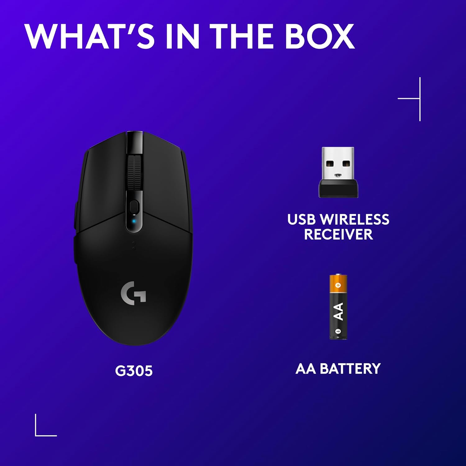 Logitech G305 Lightspeed Wireless Gaming Mouse, Hero Sensor, 12,000 DPI, Lightweight, 6 Programmable Buttons, 250h Battery, On-Board Memory, Compatible with PC, Mac - Black - Flex Gamingproduct_type