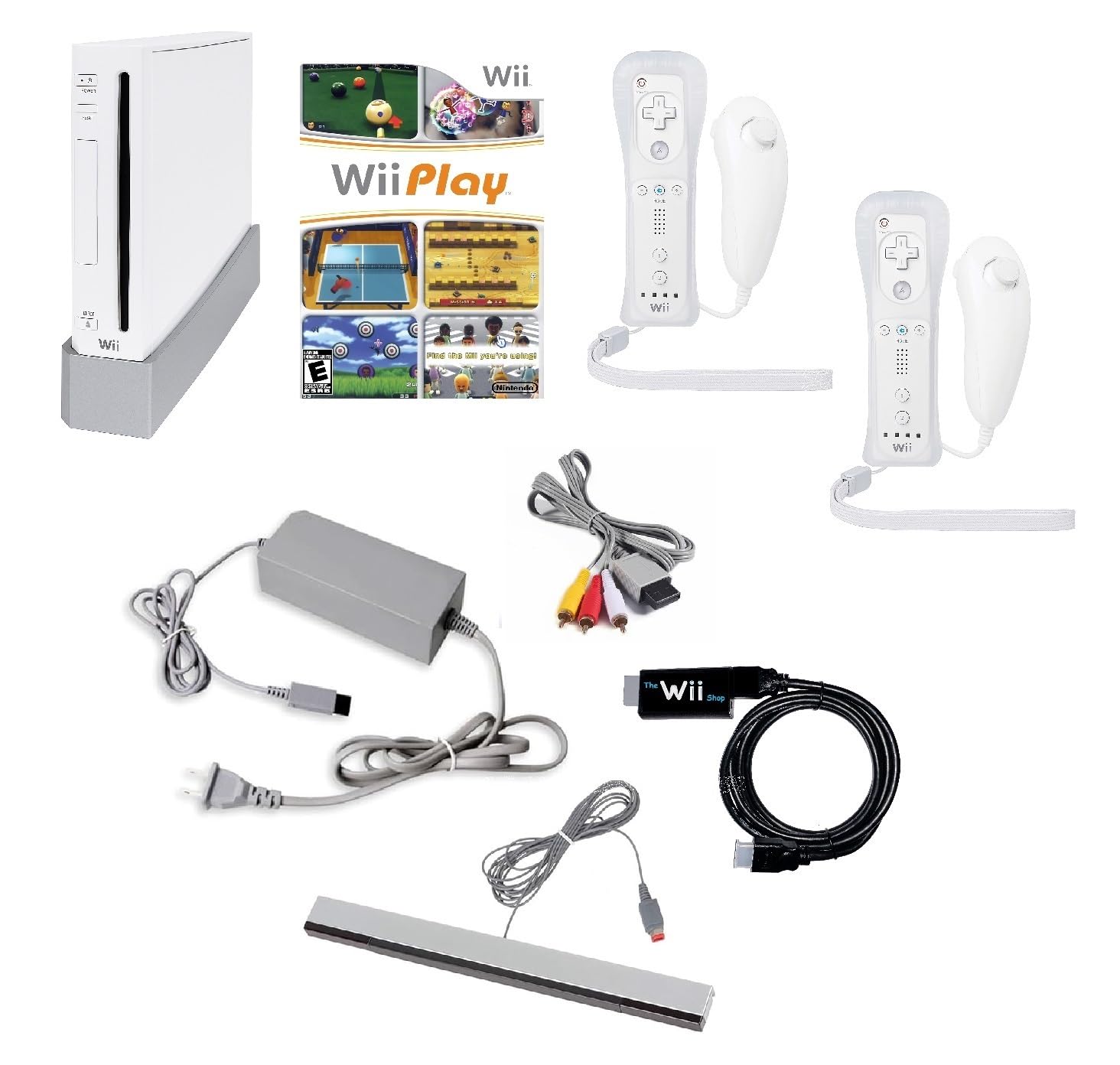 Wii Console Bundle (White) with Wii Play Game (2 Players) -Smart TV Ready (Renewed) - Flex Gamingproduct_type