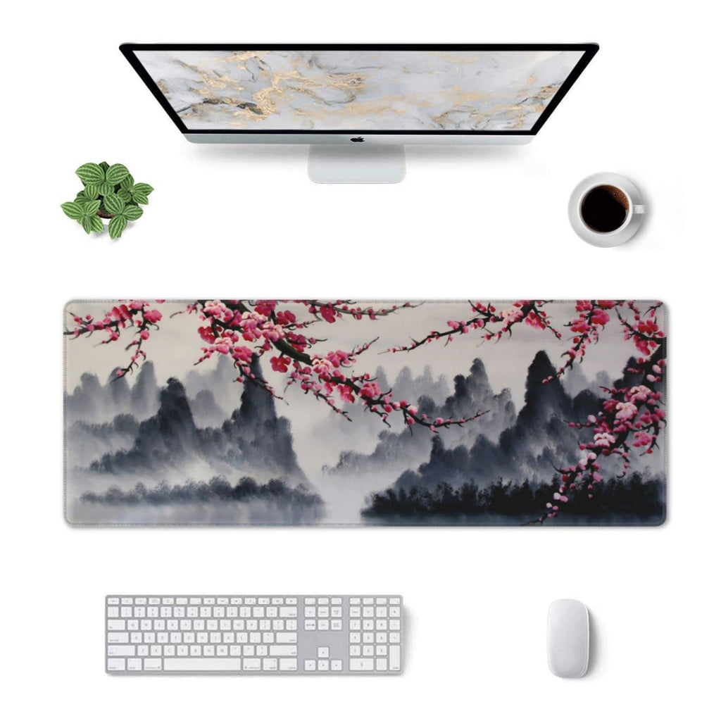 White Ukiyo-e Style Sports Car Large Gaming Mouse Pad Desktop Mat 31.5x11.8 Inch - Non-Slip Rubber Base - for Gamers - Perfect for Gamers & PC Enthusiasts - Flex Gamingproduct_type