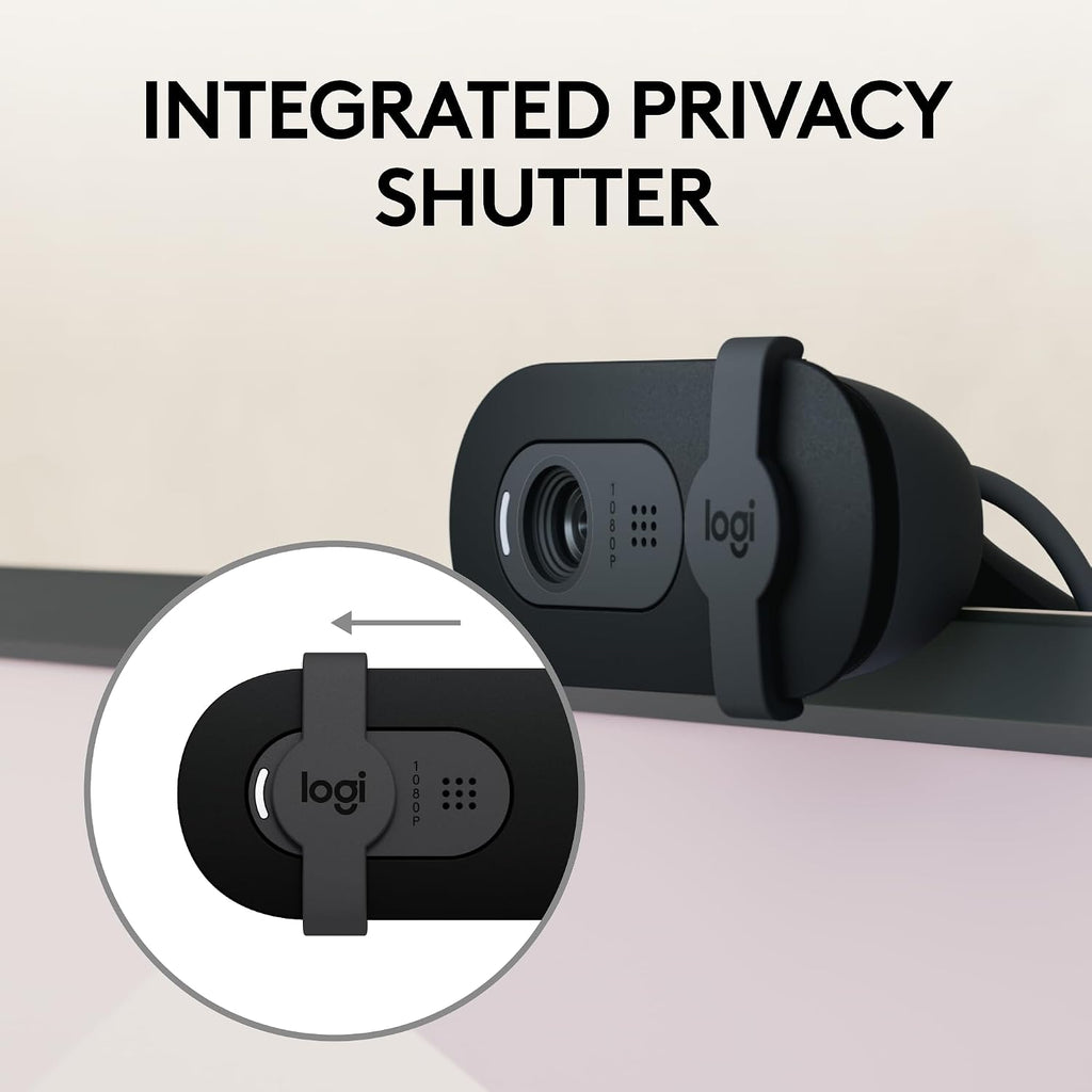 Logitech Brio 101 Full HD 1080p Webcam for Meetings, Streaming, Desktop, Laptop, PC - Built-in Mic, Shutter, Works with Zoom, Microsoft Teams, Nintendo Switch 2’s new GameChat Mode, USB-A,-Black - Flex Gamingproduct_type