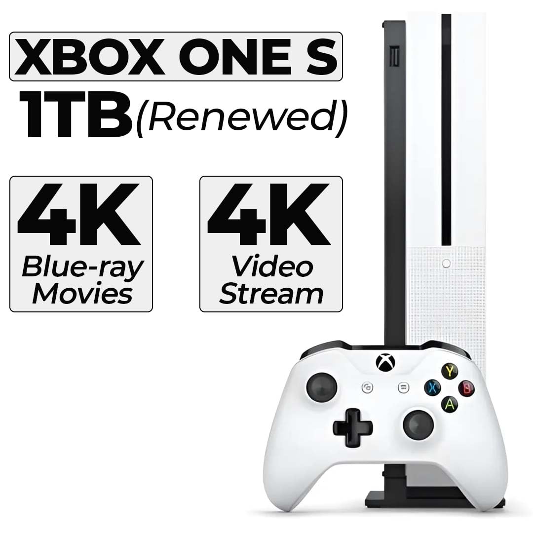 Xbox One S 1TB All-Digital Edition Console Bundle - Includes the Xbox One S Console Series, White, 1x Wireless Controller, and a Microfiber Cloth (Renewed) - Flex Gamingproduct_type