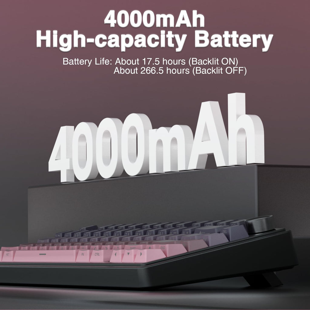 AULA F75 Pro Wireless Mechanical Keyboard,75% Hot Swappable Custom Keyboard with Knob,RGB Backlit,Pre-lubed Reaper Switches,Side Printed PBT Keycaps,2.4GHz/USB-C/BT5.0 Mechanical Gaming Keyboards - Flex Gamingproduct_type