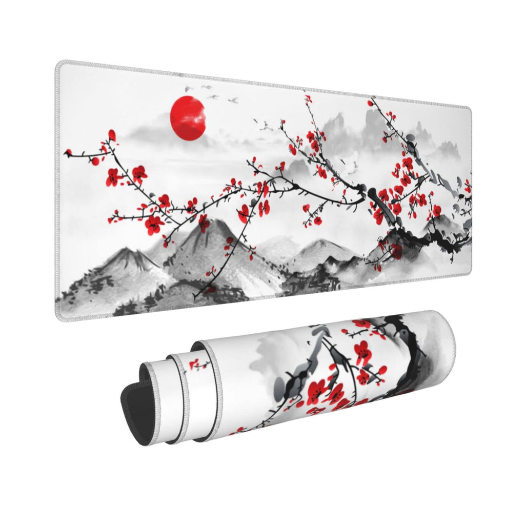 White Ukiyo-e Style Sports Car Large Gaming Mouse Pad Desktop Mat 31.5x11.8 Inch - Non-Slip Rubber Base - for Gamers - Perfect for Gamers & PC Enthusiasts - Flex Gamingproduct_type