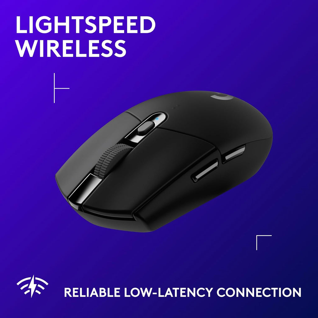 Logitech G305 Lightspeed Wireless Gaming Mouse, Hero Sensor, 12,000 DPI, Lightweight, 6 Programmable Buttons, 250h Battery, On-Board Memory, Compatible with PC, Mac - Black - Flex Gamingproduct_type