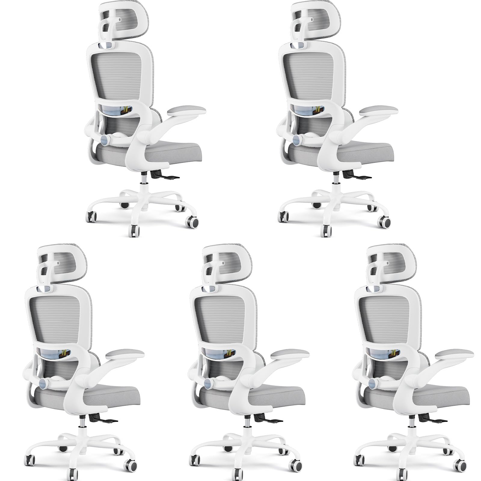 TRALT Office Chair Ergonomic Desk Chair, 330 LBS Home Mesh Office Desk Chairs with Wheels, Comfortable Gaming Chairs (1, Black) - Flex Gamingproduct_type