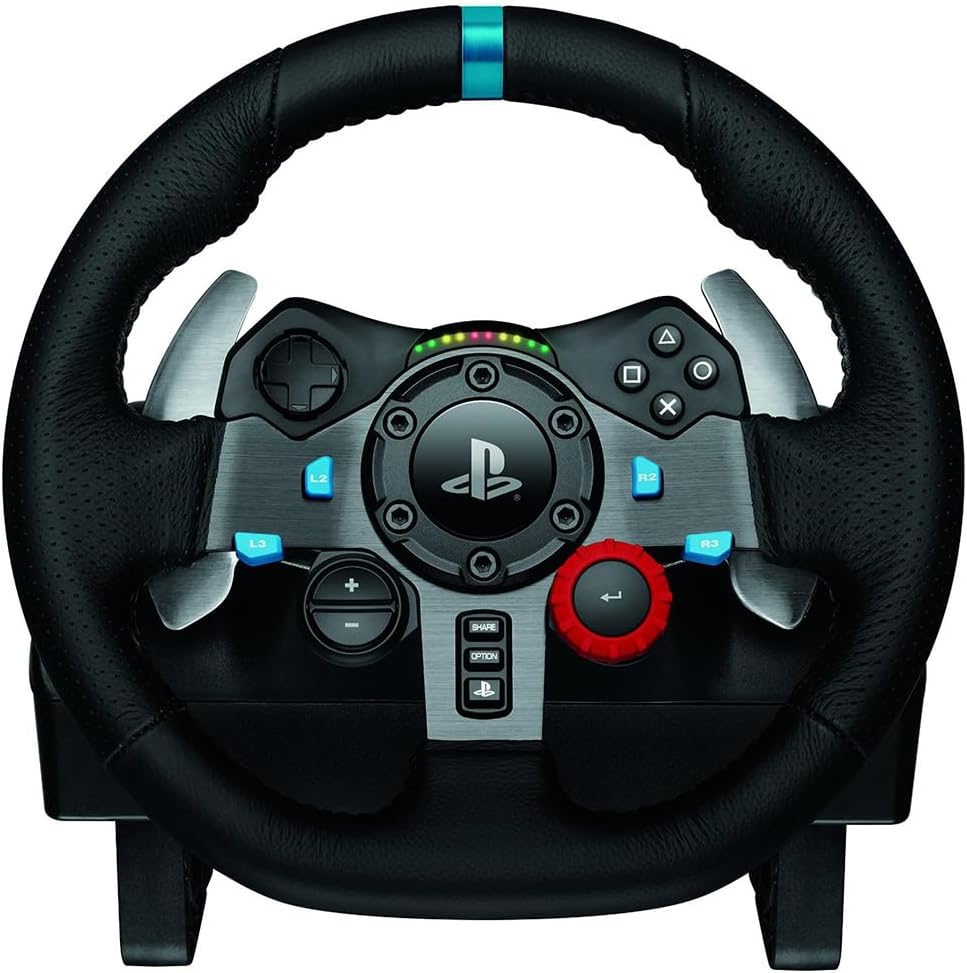 Logitech G29 Driving Force Racing Wheel and Floor Pedals, Real Force Feedback, Stainless Steel Paddle Shifters, Leather Steering Wheel Cover for PS5, PS4, PC, Mac - Flex Gamingproduct_type