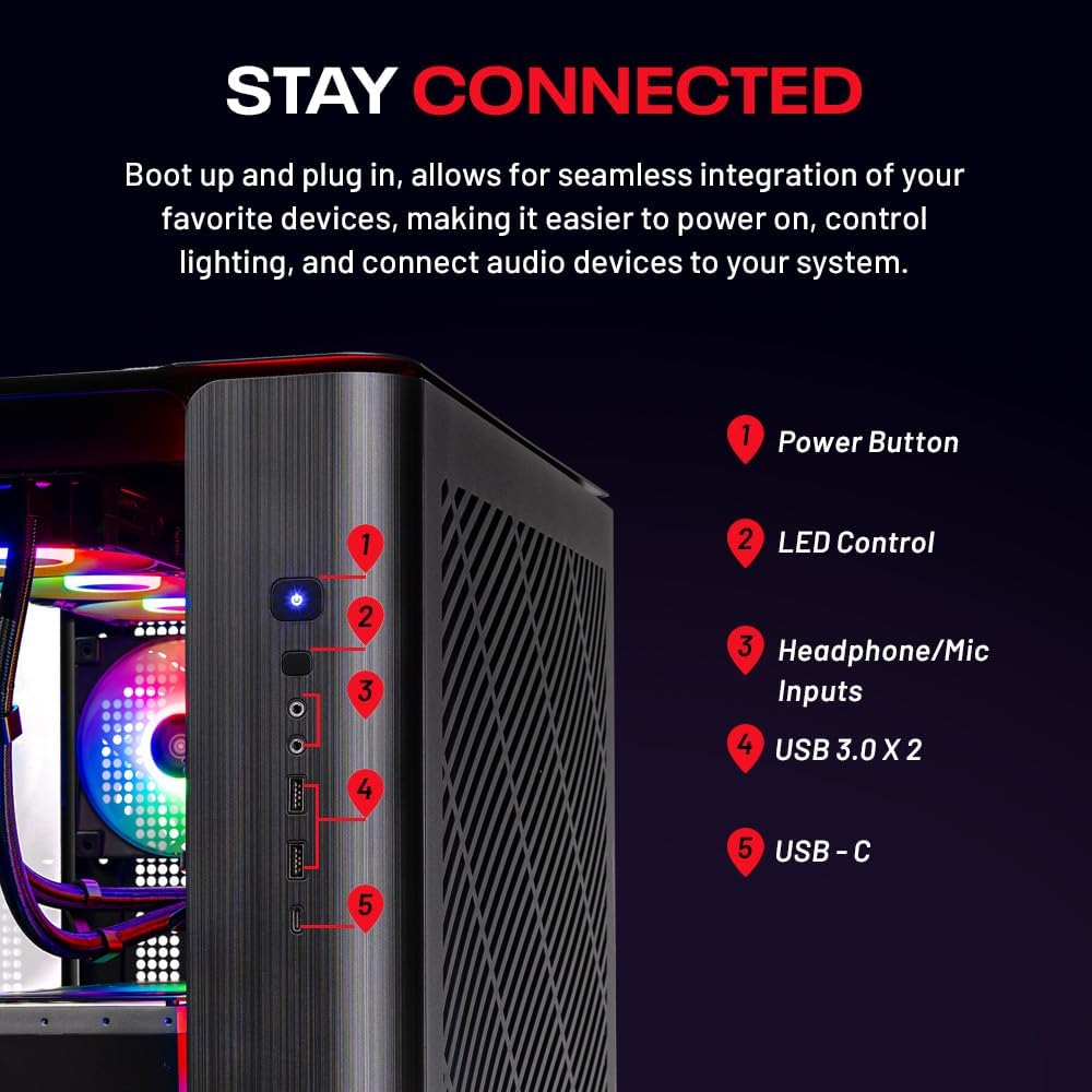 Skytech Gaming King 95 Desktop PC, Ryzen 7 9800X3D 4.7 GHz (5.2 GHz), NVIDIA RTX 5070 Ti 16GB, 2TB Gen4 NVMe SSD, 32GB DDR5 RAM 6000 RGB, 850W Gold PSU, 360mm ARGB AIO, Wi-Fi, Win 11