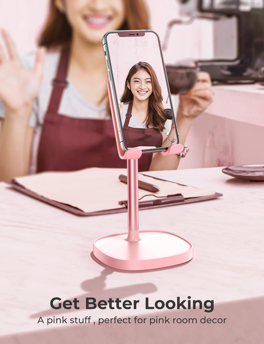 LISEN Cell Phone Stand Phone Holder for Desk Office Decor, Office Desk Accessories Women PC Gaming Essentials iPhone Stand Gadgets Men Gift for Father Fit OtterBox Case Switch iPad Air Tablet 4-10 in - Flex Gamingproduct_type