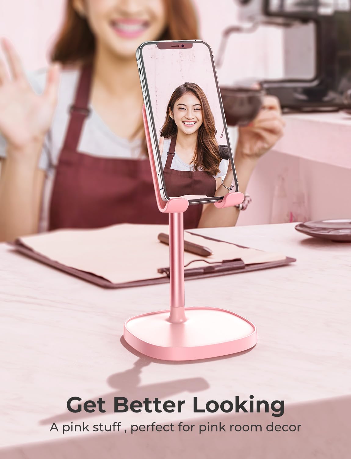 LISEN Cell Phone Stand Phone Holder for Desk Office Decor, Office Desk Accessories Women PC Gaming Essentials iPhone Stand Gadgets Men Gift for Father Fit OtterBox Case Switch iPad Air Tablet 4-10 in - Flex Gamingproduct_type