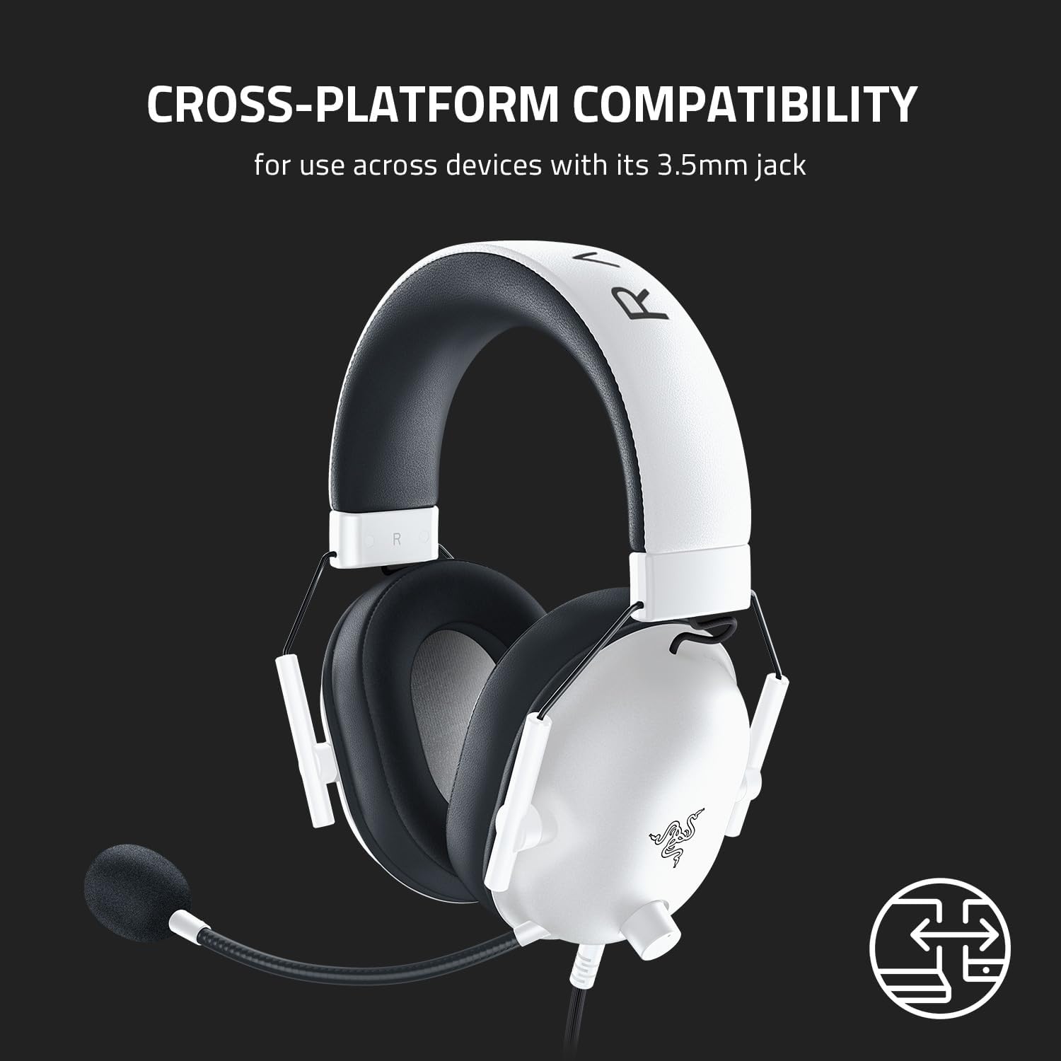 Razer BlackShark V2 X Gaming Headset: 7.1 Surround Sound - 50mm Drivers - Memory Foam Cushion - for PC, PS4, PS5, Switch - 3.5mm Audio Jack - Black