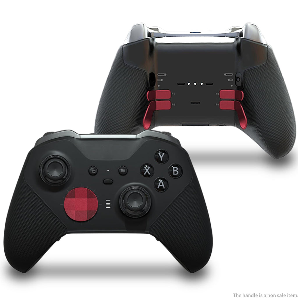 CHARM FOCUS 16-in-1 Metal Thumbsticks Replacement Kits for Xbox Elite Series 2, Xbox Elite 2 Controller Accessories, Includes Magnetic Joysticks, Paddles, Silicone Caps, D-Pads, 1 Tool (Volcano Red) - Flex Gamingproduct_type