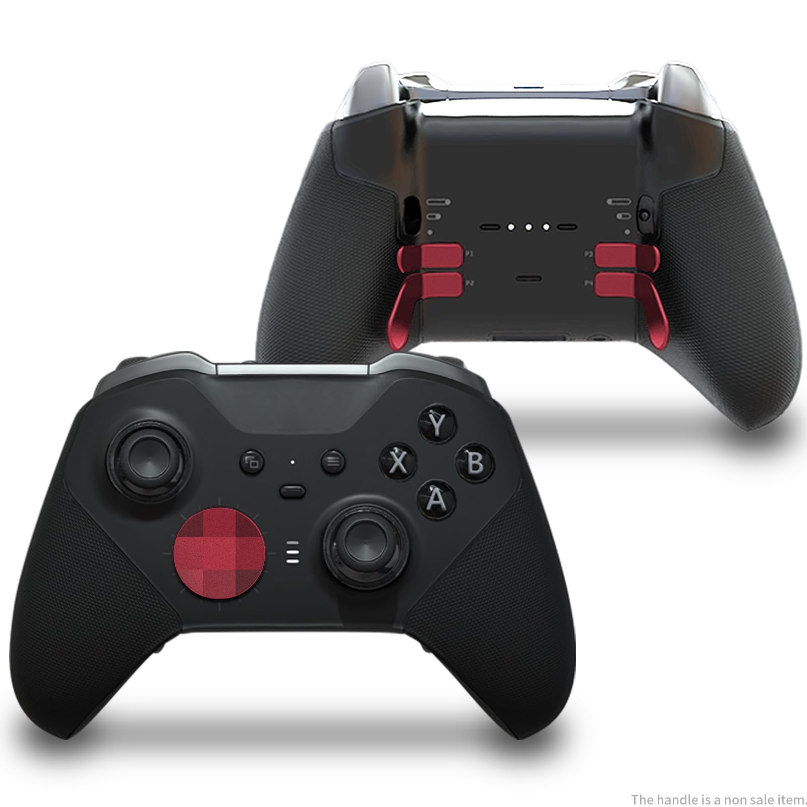 CHARM FOCUS 16-in-1 Metal Thumbsticks Replacement Kits for Xbox Elite Series 2, Xbox Elite 2 Controller Accessories, Includes Magnetic Joysticks, Paddles, Silicone Caps, D-Pads, 1 Tool (Volcano Red) - Flex Gamingproduct_type