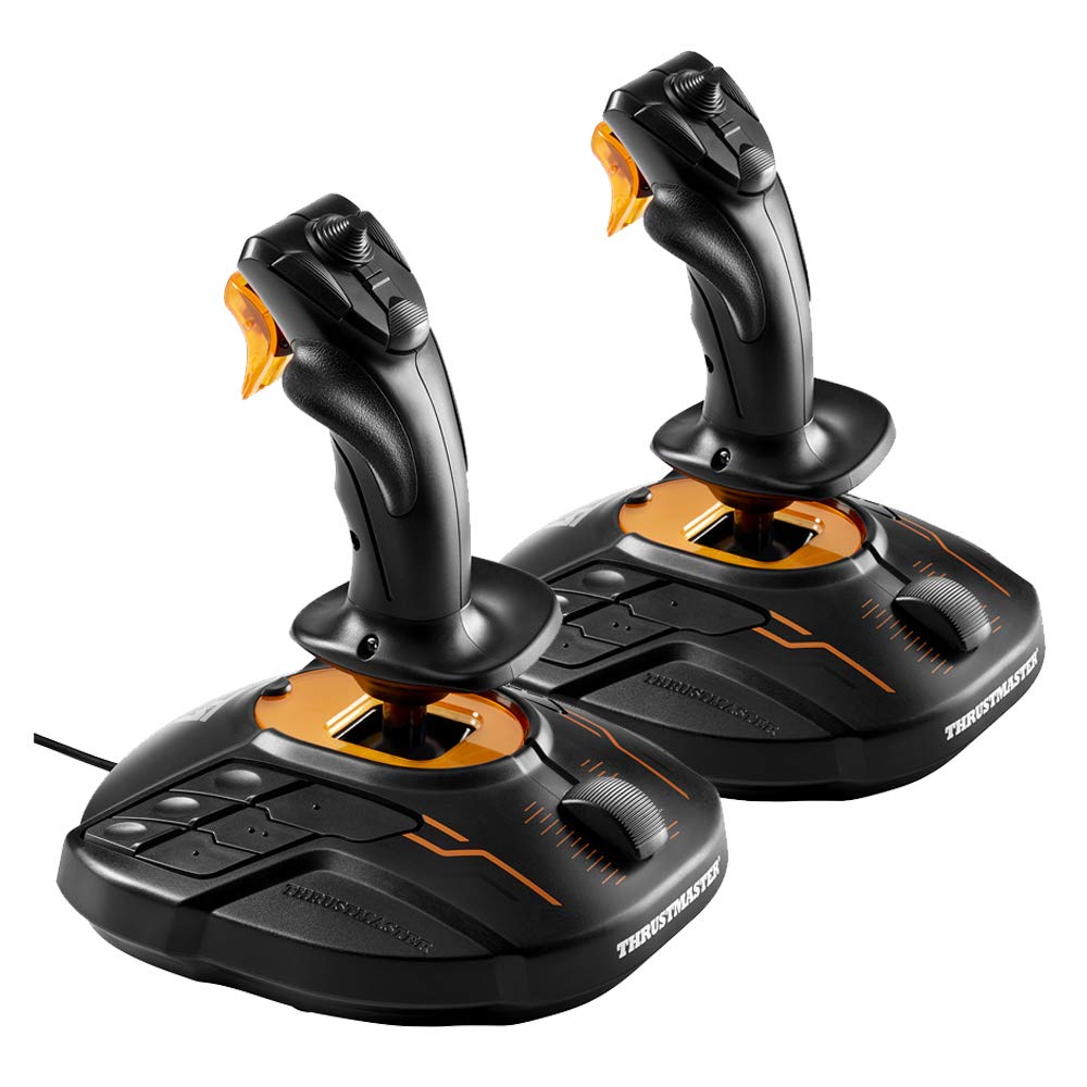 Thrustmaster T16000M FCS Space Sim Duo Combat Flight Sim Joystick - PC | Dual Hall-Effect sticks, 32 programable buttons, weighted bases, 8-way hat switch, 4 axes, twist rudder, integrated throttle - Flex Gamingproduct_type