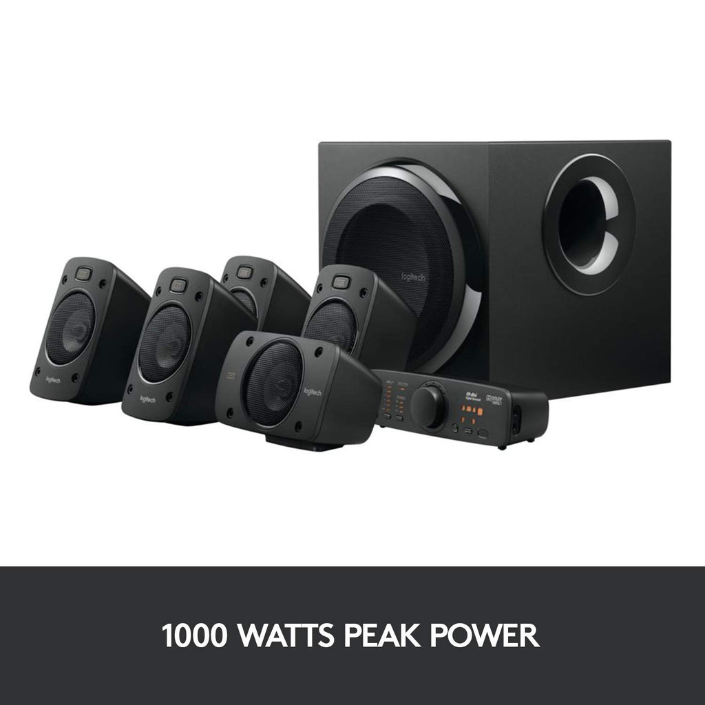 Logitech Z906 5.1 Surround Sound Speaker System - THX, Dolby Digital and DTS Digital Certified - Black - Flex Gamingproduct_type