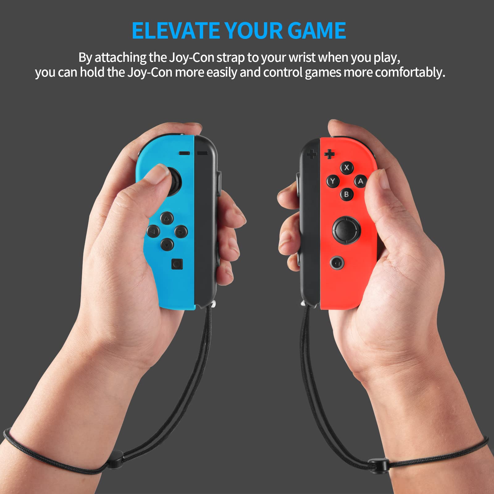 MOSAHOLL Wrist Strap for Switch Controller – 2 Pack Lanyard Replacement Parts Accessories for Joycon Controller - Flex Gamingproduct_type