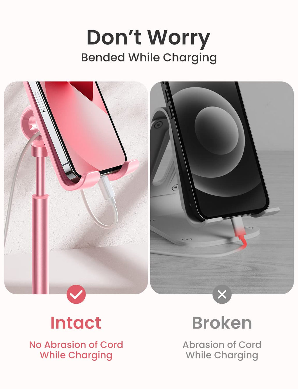 LISEN Cell Phone Stand Phone Holder for Desk Office Decor, Office Desk Accessories Women PC Gaming Essentials iPhone Stand Gadgets Men Gift for Father Fit OtterBox Case Switch iPad Air Tablet 4-10 in - Flex Gamingproduct_type