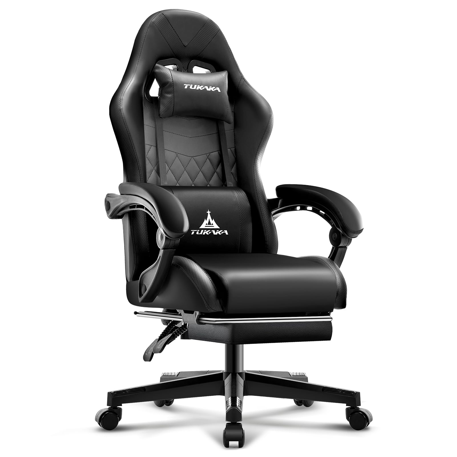 White Gaming Chair,Ergonomic Massage Office Desk Chair with Footrest | Pocket Spring Cushion,Reclining,Thick High Back,Headrest and Lumbar Support,Adjustable Leather Computer Chair Gamer Chair - Flex Gamingproduct_type