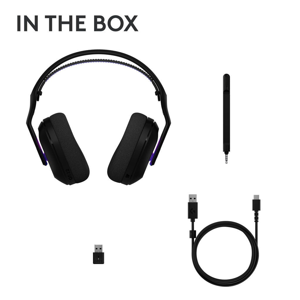 Logitech G522 Lightspeed Wireless Gaming Headset, Full-Band Mic, Advanced Audio, Tri-Connect (Lightspeed, Bluetooth, USB A to C), LIGHTSYNC RGB, for PC & Nintendo Switch/Switch 2 – Black - Flex Gamingproduct_type