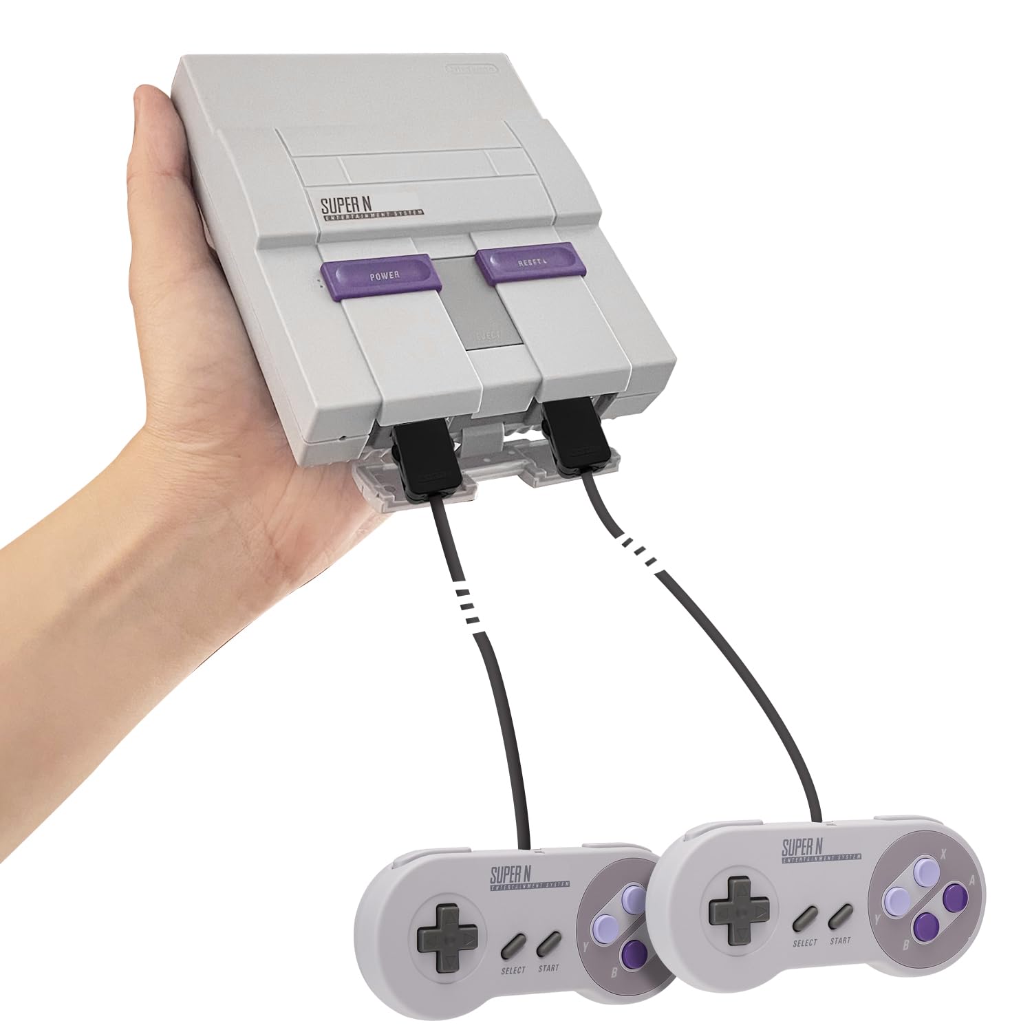VOOCAT Video Game Console for S Ntd Entertainment System for SNES Classic Mini, Pre-load 21 Official Games, 2 Controller Included - Flex Gamingproduct_type