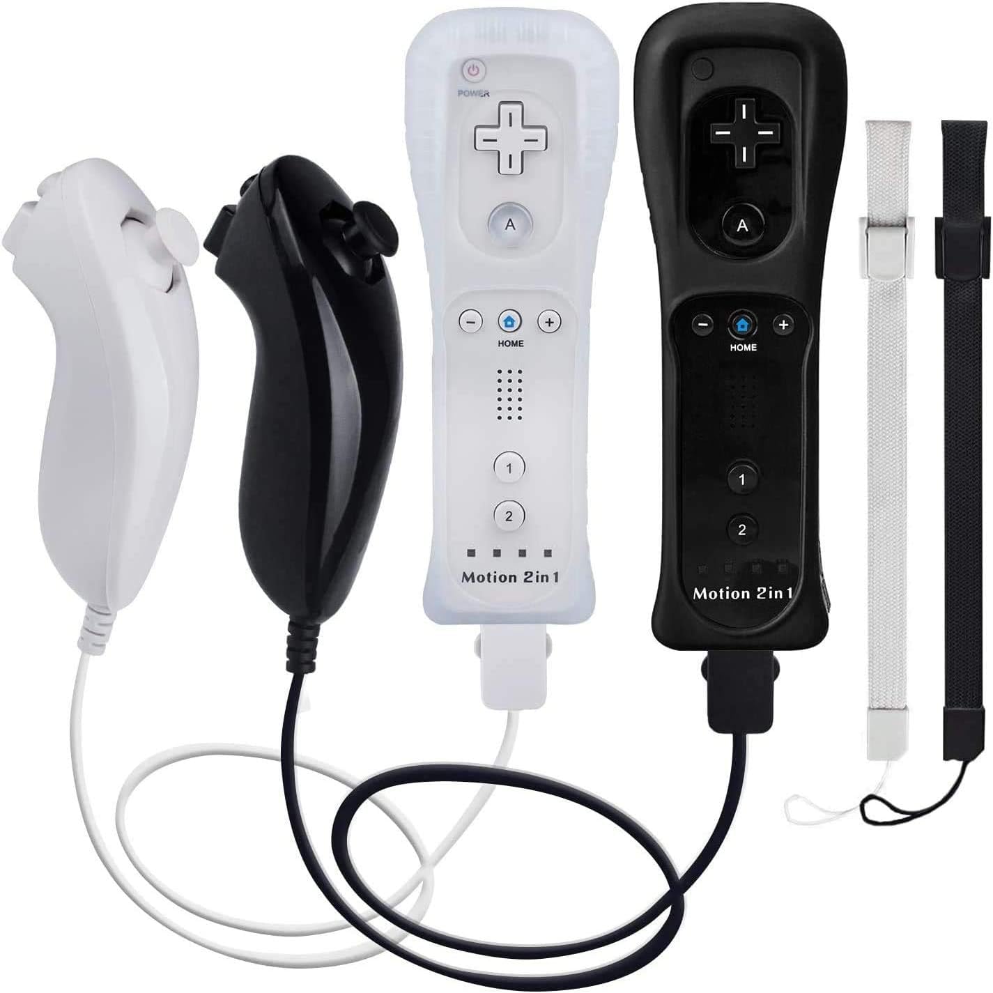 Motion Plus Wii Controllers 2Packs with Nunchucks, Wii Remote Controllers Compatible for wii and Wii U with Built in Motion Plus - Flex Gamingproduct_type