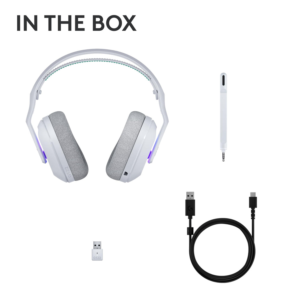 Logitech G522 Lightspeed Wireless Gaming Headset, Full-Band Mic, Advanced Audio, Tri-Connect (Lightspeed, Bluetooth, USB A to C), LIGHTSYNC RGB, for PC & Nintendo Switch/Switch 2 – Black - Flex Gamingproduct_type