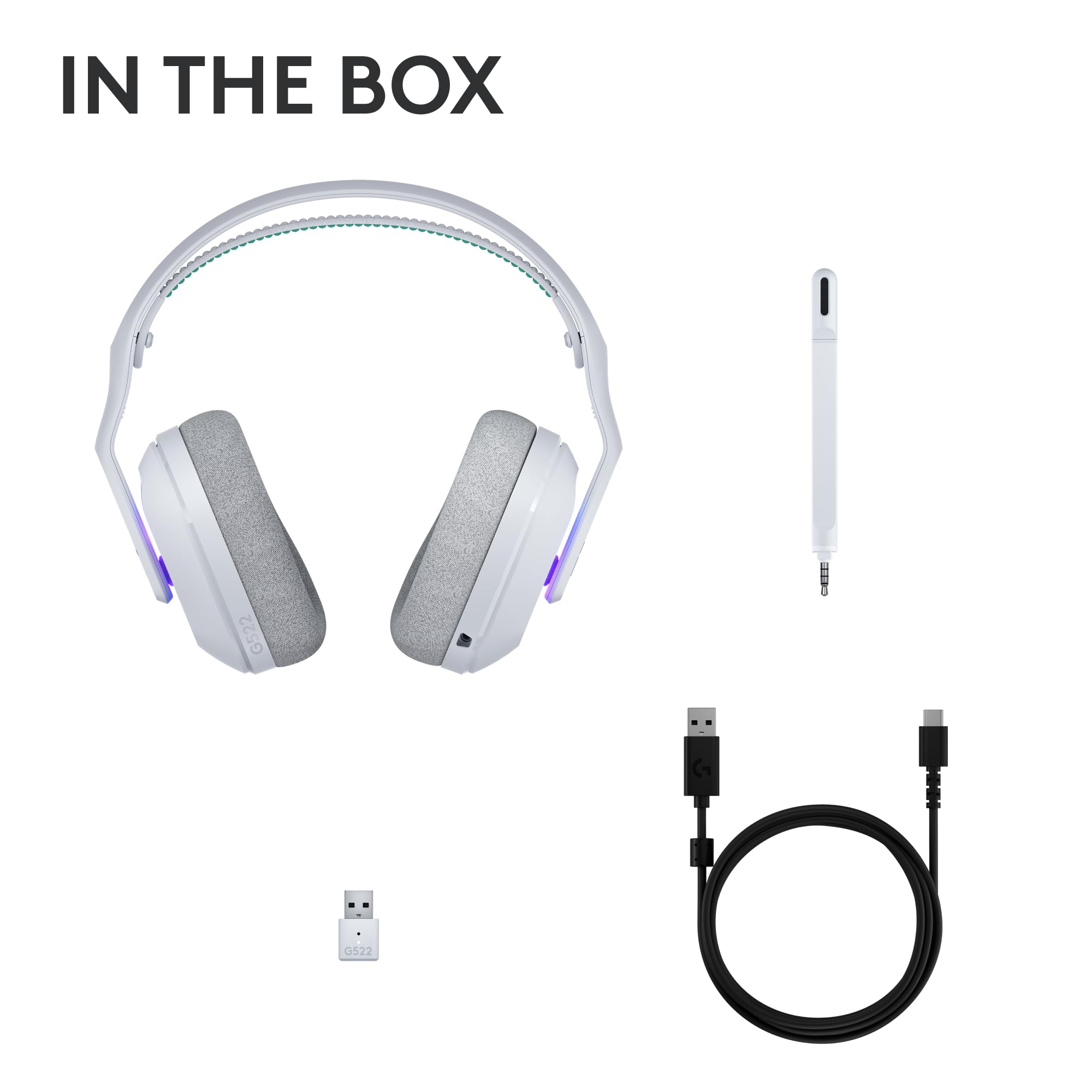 Logitech G522 Lightspeed Wireless Gaming Headset, Full-Band Mic, Advanced Audio, Tri-Connect (Lightspeed, Bluetooth, USB A to C), LIGHTSYNC RGB, for PC & Nintendo Switch/Switch 2 – Black - Flex Gamingproduct_type
