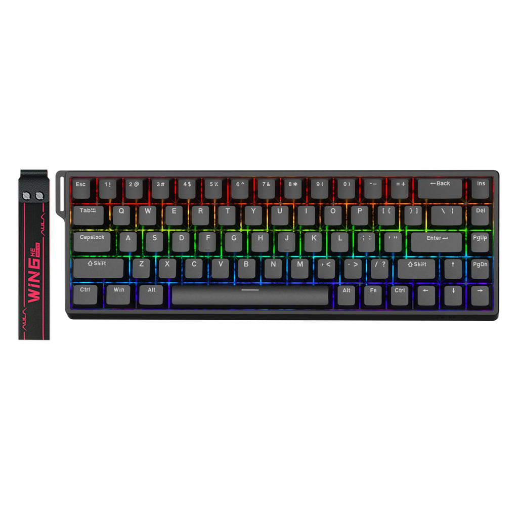 AULA WIN68 HE Mechanical Gaming Keyboard 60%, Hall Effect Magnetic Switch, Fast Trigger Mode Adjustable Actuation, 8000Hz Polling Rate, RGB Backlit, Wired Black Keyboard for Laptop/PC Gamer - Flex Gamingproduct_type